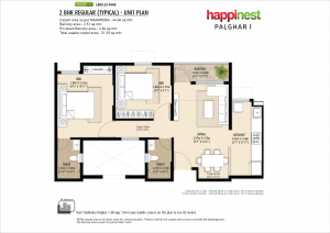 2BHK REGULAR Floor Plan Mahindra Palghar